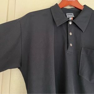 Black Versace mens polo shirt